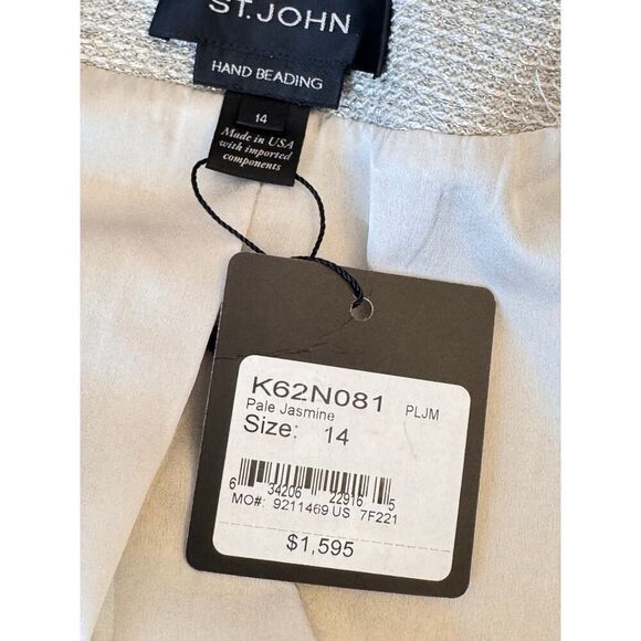 STUNNING NWT St. John Hand Beaded Luxury Jacket Sz 14 - A True Investment Piece! - Picture 8 of 12